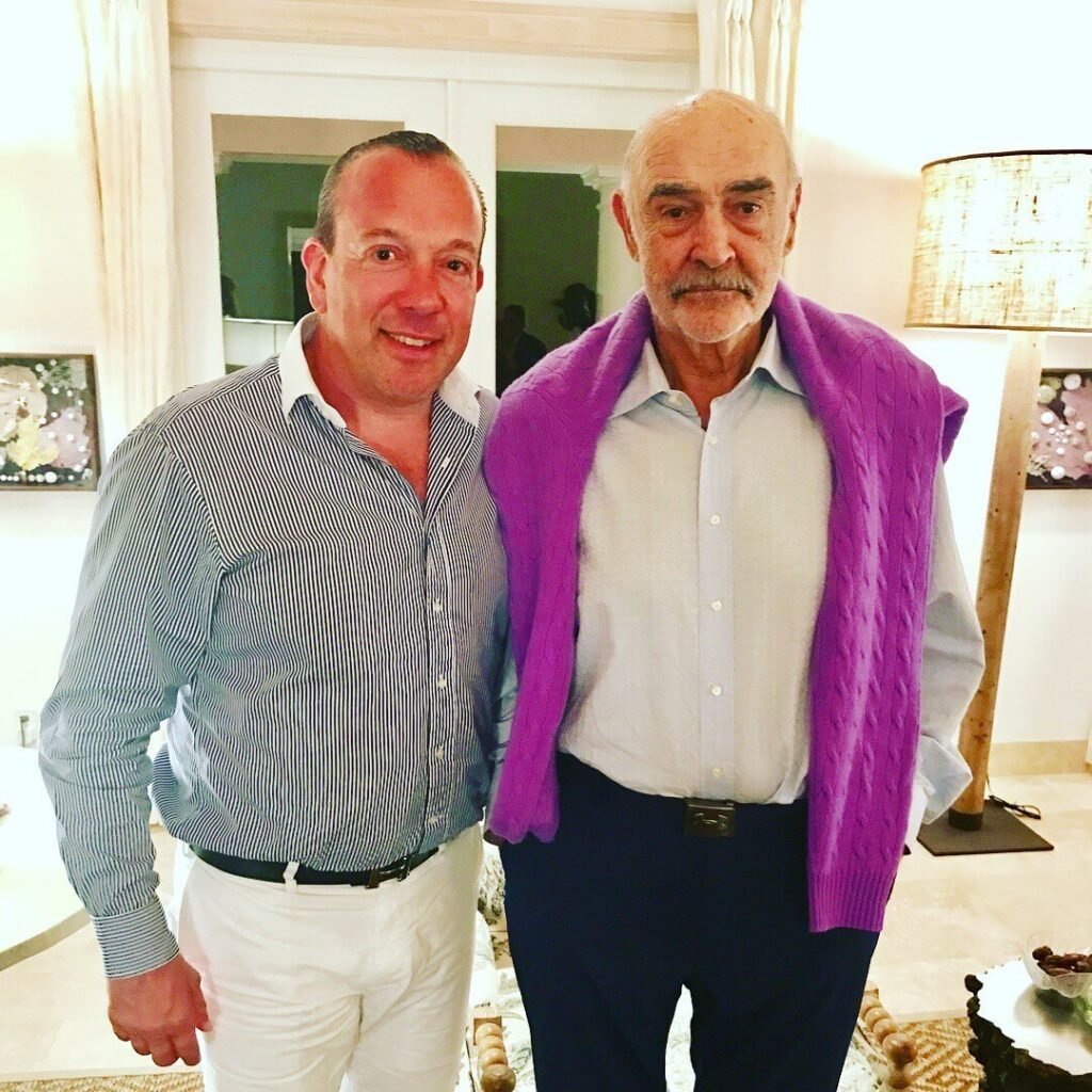 Terry Stone (left) Pictured with Sean Connery